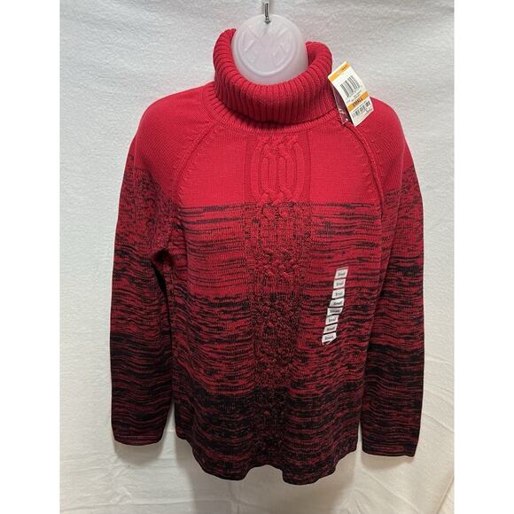 KAREN SCOTT Women’s Red Turtleneck Sweater‎ Sz S New With Tag - Picture 1 of 9